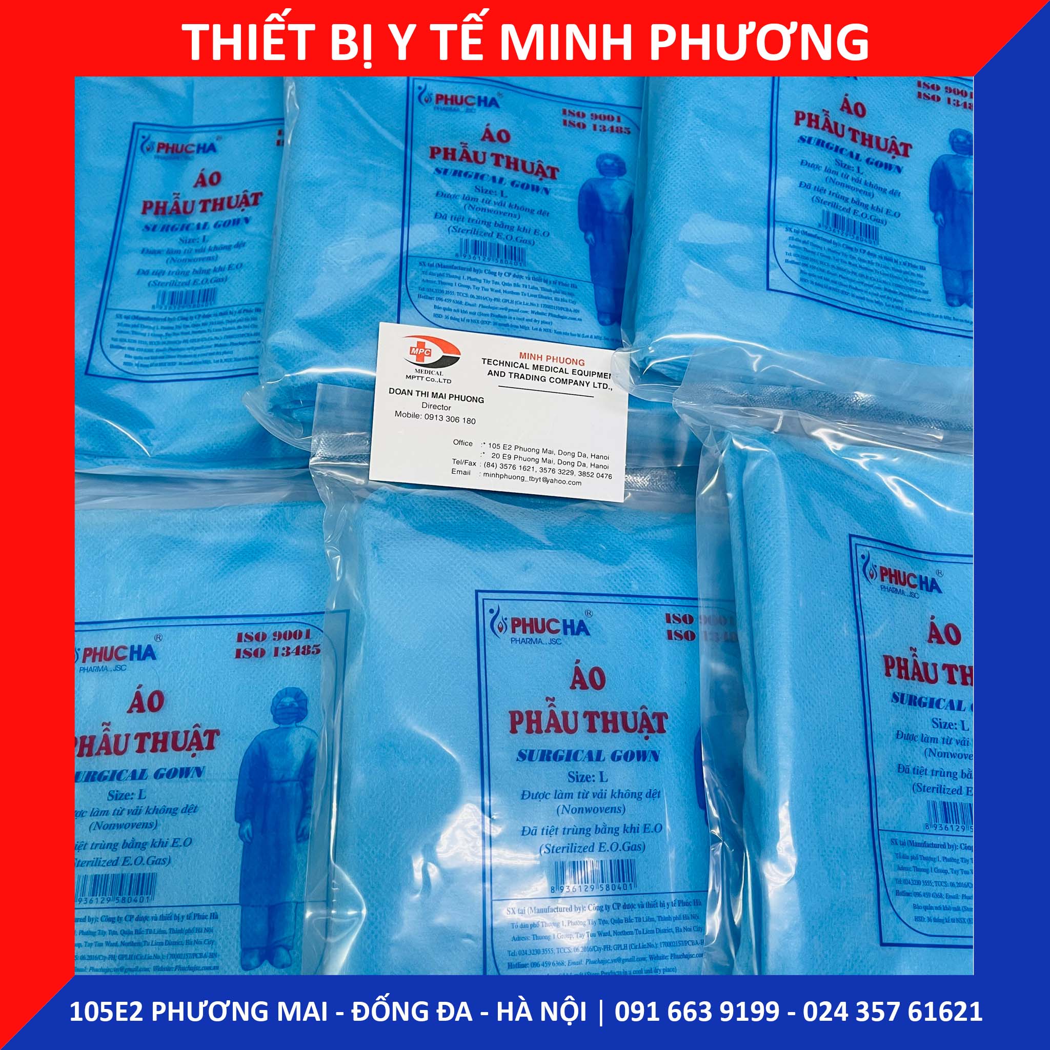 Áo phẫu thuật giấy Phúc Hà sử dụng một lần