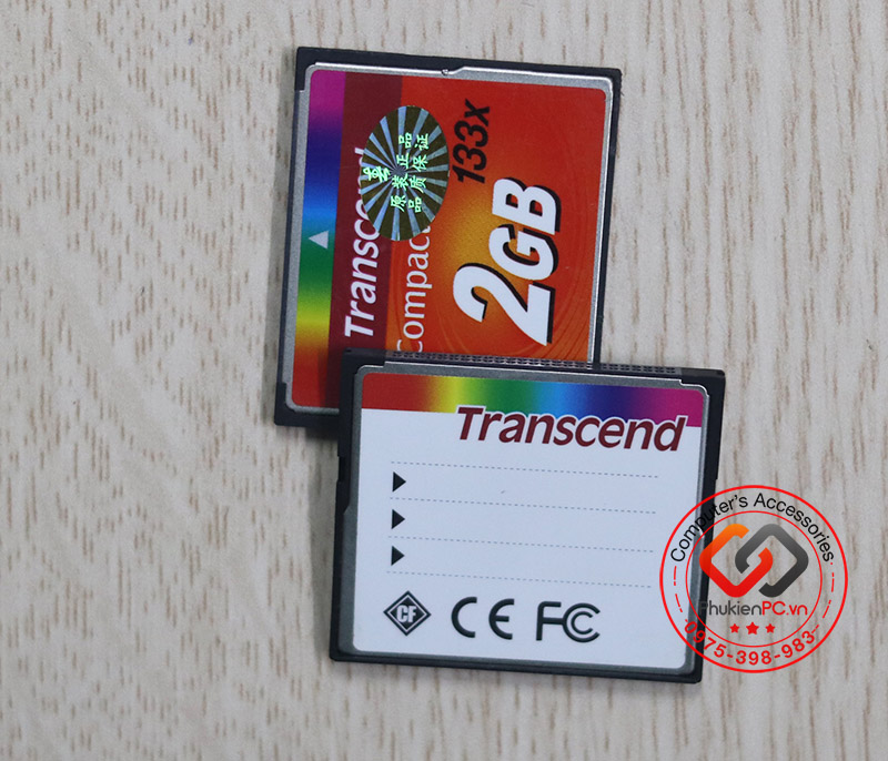 Thẻ nhớ Compactflash 2GB Transcend 133x chuyên dùng cho máy CNC
