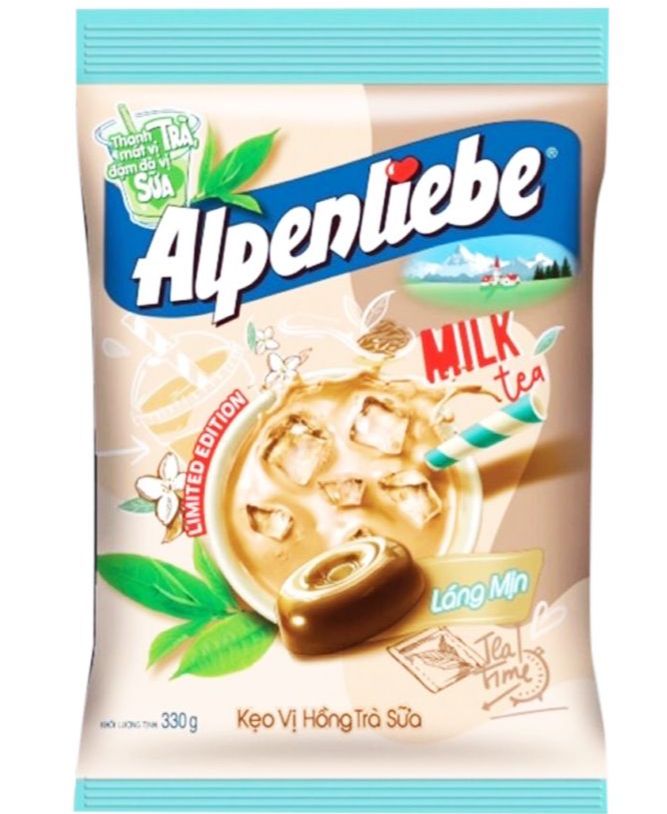 Kẹo Alpenliebe Hồng Trà Sữa socola dẻo dâu trà sữa đường đen 329g