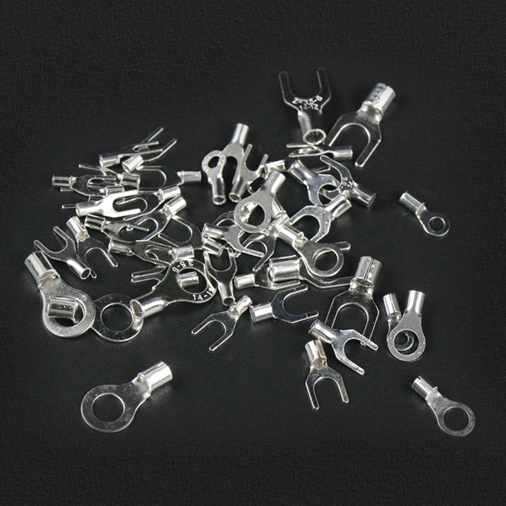320 cái thiếc-plated-Copper dây uốn ngã ba End Cáp Lugs đầu kết nối uốn không Cách Điện Đầu Cuối Vòng & ngã ba kết nối