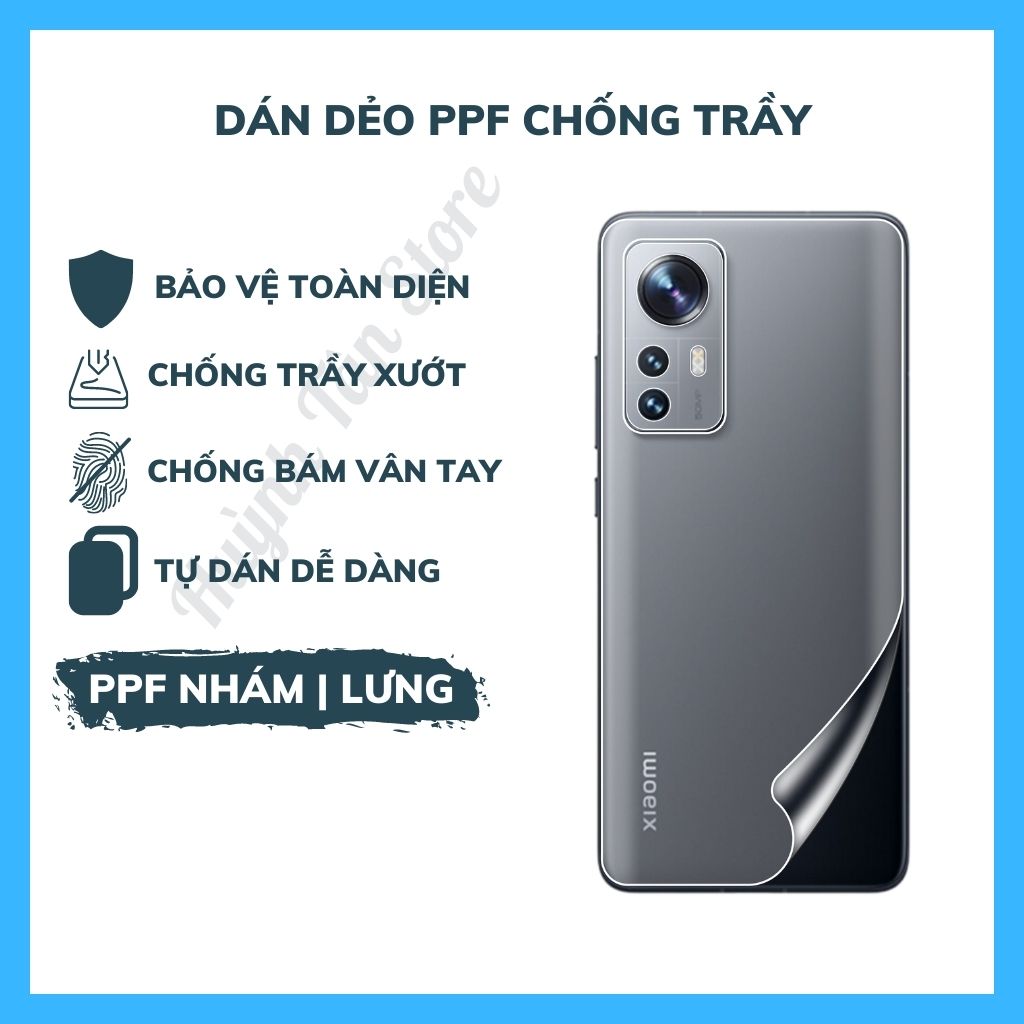 Miếng dán PPF cho xiaomi mi 12 pro bảo vệ toàn diện(Tặng 1 Miếng Dự Phòng).