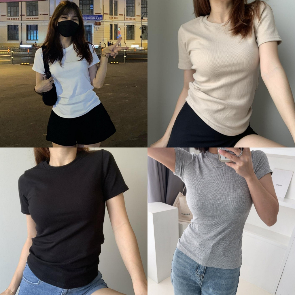 {FREESHIP}ÁO THUN BABYTEE  TRƠN ĐƠN GIẢN , BASIC TEE FORM ÔM , BABY TEE BODY