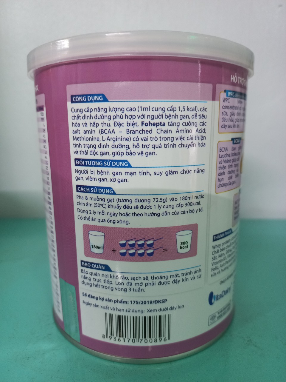 Sữa Fohepta 400g cho người bệnh gan DATE MỚI