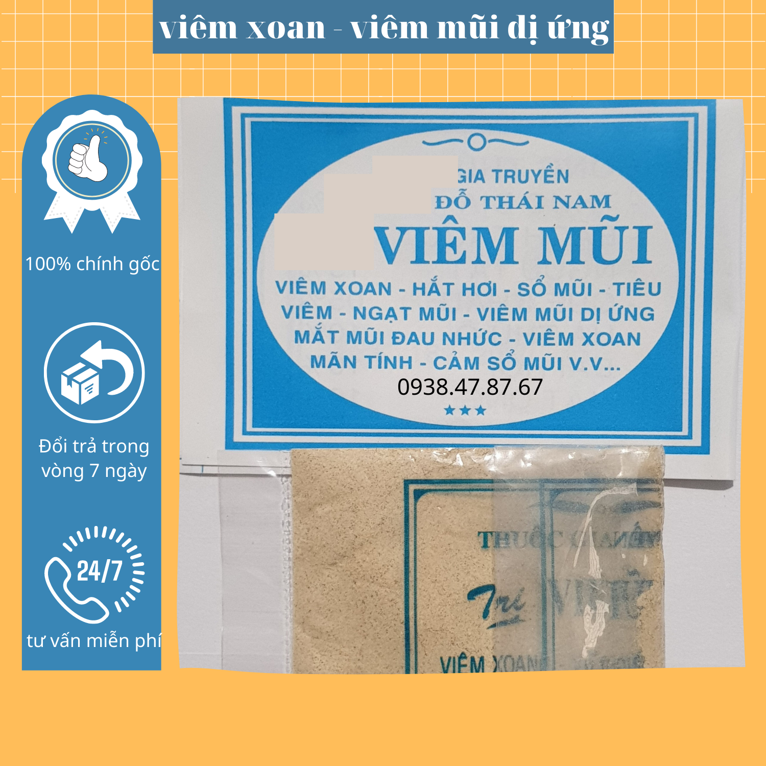 Viêm mũi bột Đỗ Thái Nam - 50 gói