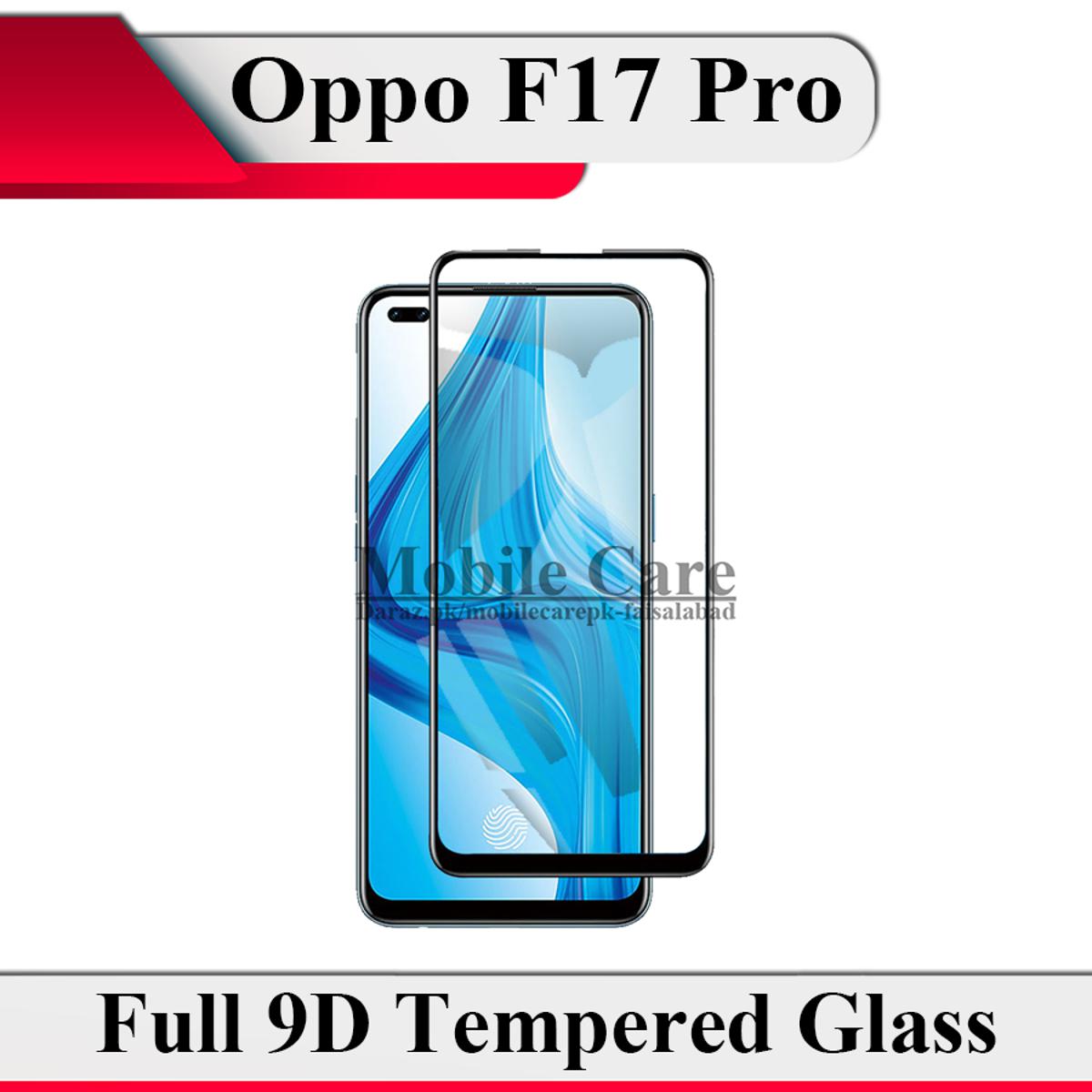 Oppo F17 Pro Full Black 9D/5D/10D/11D/6D Tempered Glass Screen Protector Edge to Edge Full Glue Premium Quality Film For F17 Pro