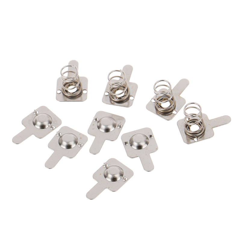 bo 10pair Replacement Metal Batteries Spring Contact Plate Silver For AAA Batterie