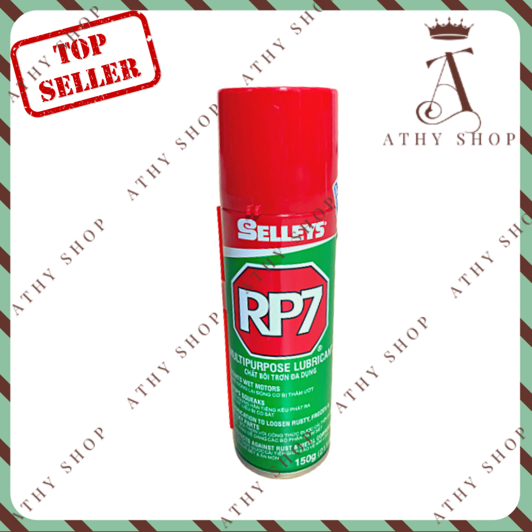 CHAI XỊT SELLEYS RP7 CHỐNG RỈ SÉT 150G bình dầu chống gỉ vệ sinh kim loại làm sạch vết ố dung dịch rửa sắt thép inox nhôm thắng đĩa xe máy ô tô chìa khóa ổ khóa bu-lông ốc vít bản lề xích bánh RP 7 bôi trơn dụng cụ R P 7 R7