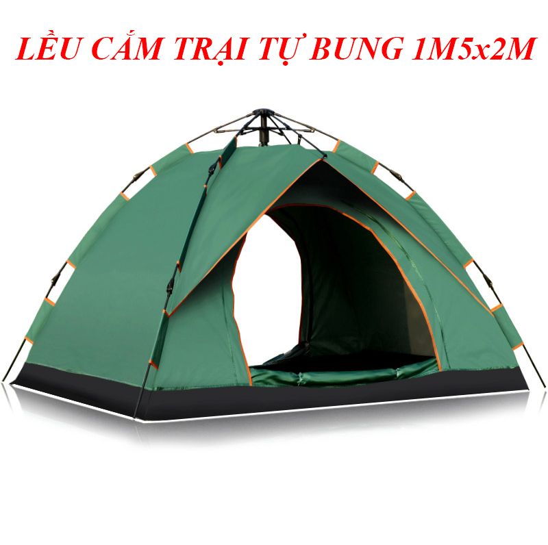 Lều Cắm Trại Dã Ngoại Du Lịch Tự Bung Cao Cấp 4 Đến 6 Người Sử Dụng 2mx2mx1m35