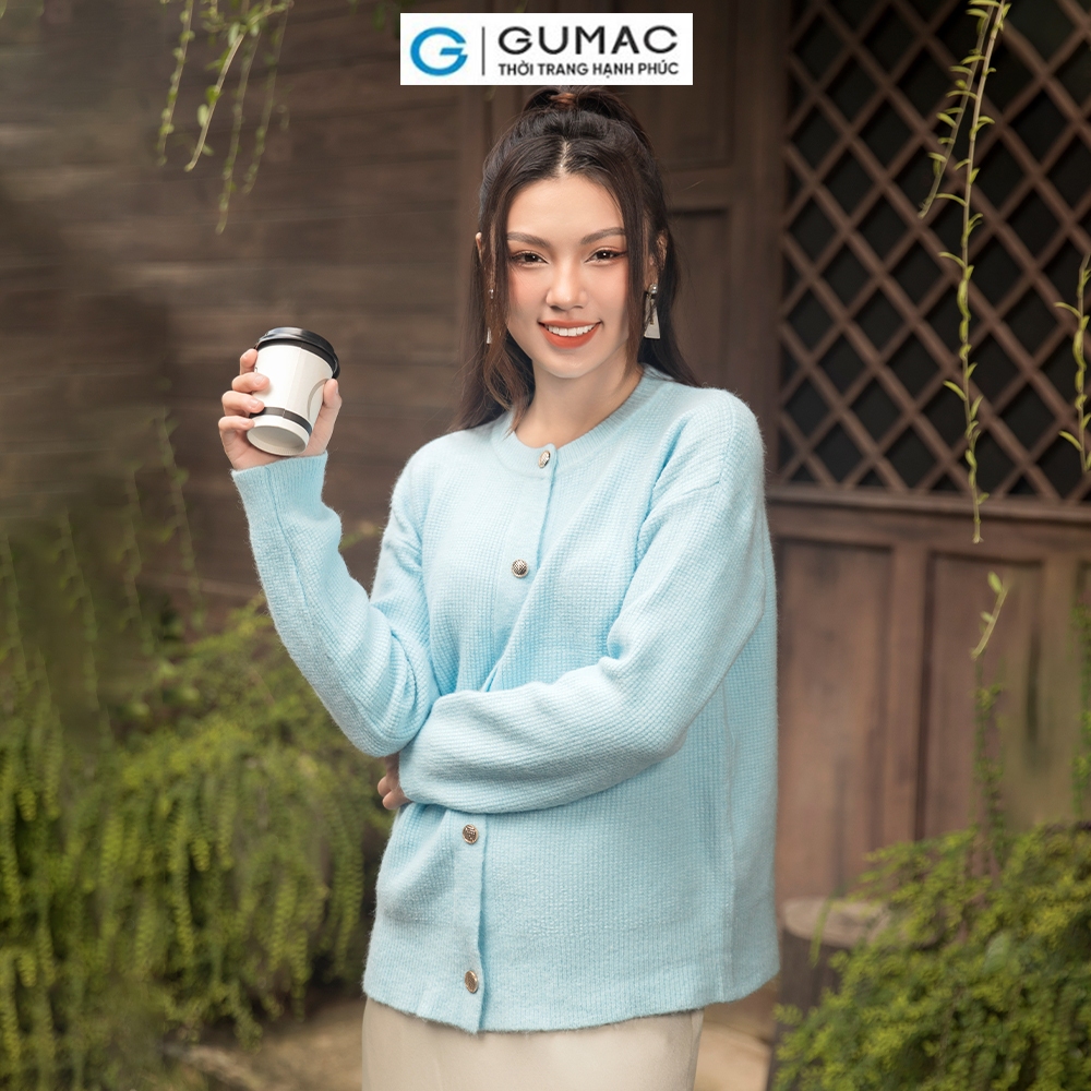 [10.10 - 12.10 |Voucher 8-15%] Áo khoác len cổ tròn AD11048 thời trang GUMAC