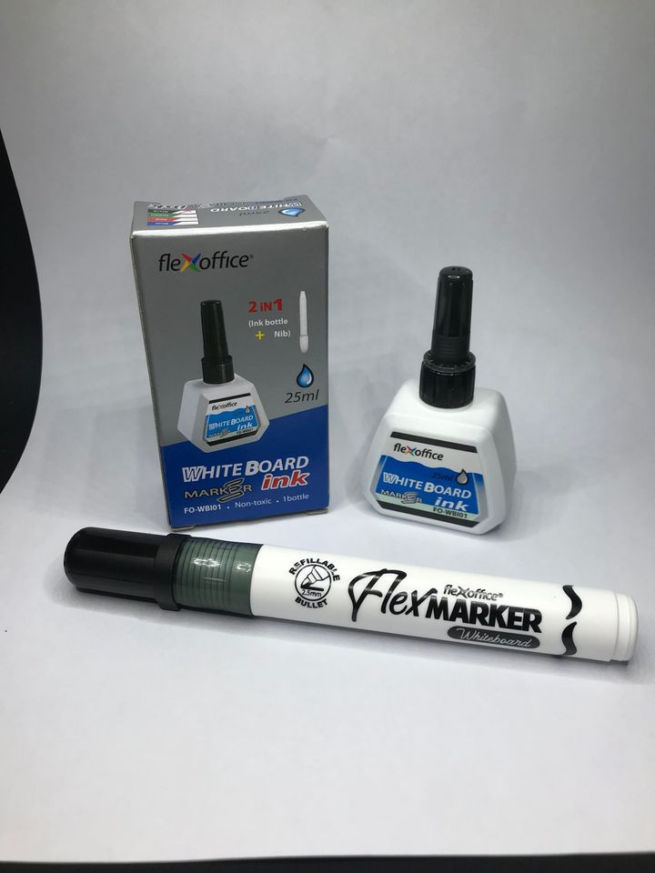 FLEXOFFICE WHITEBOARD MARKER PEN REFILLABLE, and WHITEBOARD MARKER INK