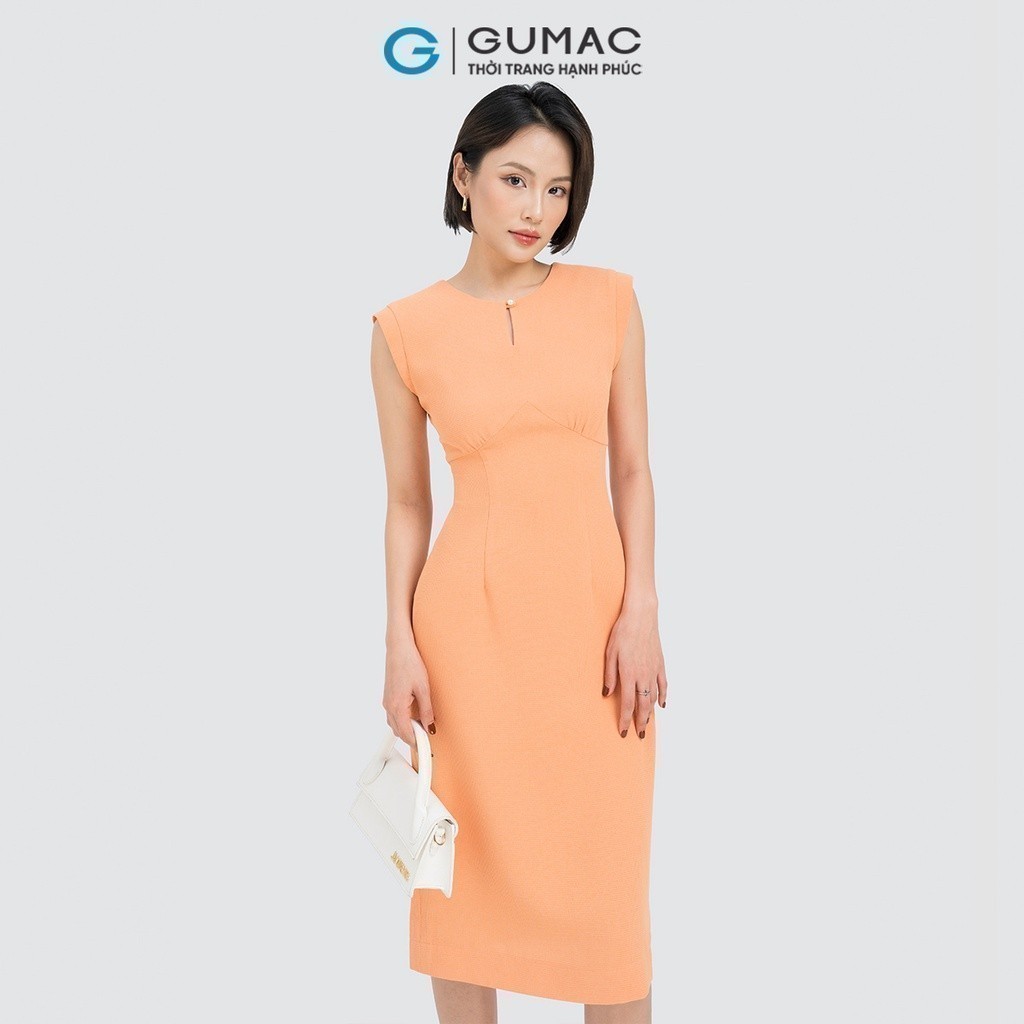 Đầm nữ bút chì tay liền GUMAC DD04024