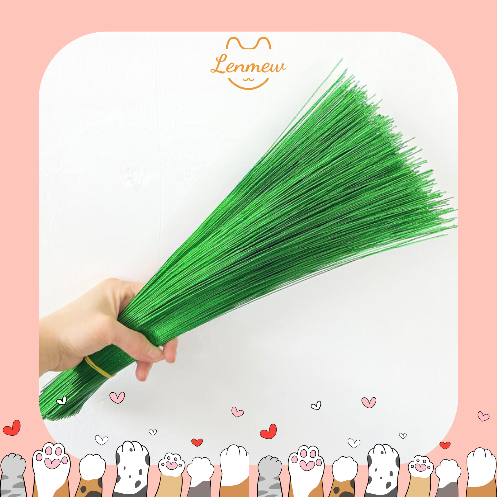 Kẽm Làm Lá Hoa Len Handmade (80cm) (Set 10 Cành)