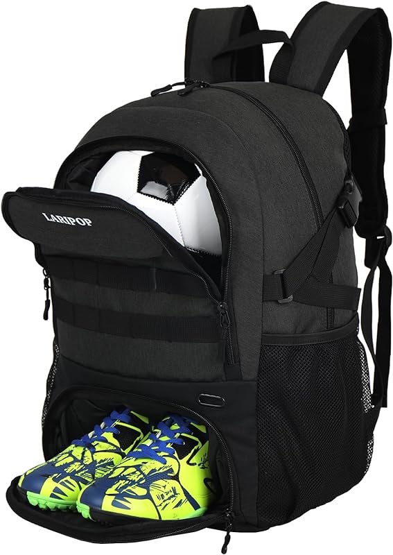  LARIPOP Boys Soccer Bag - Soccer Backpack, Colorful