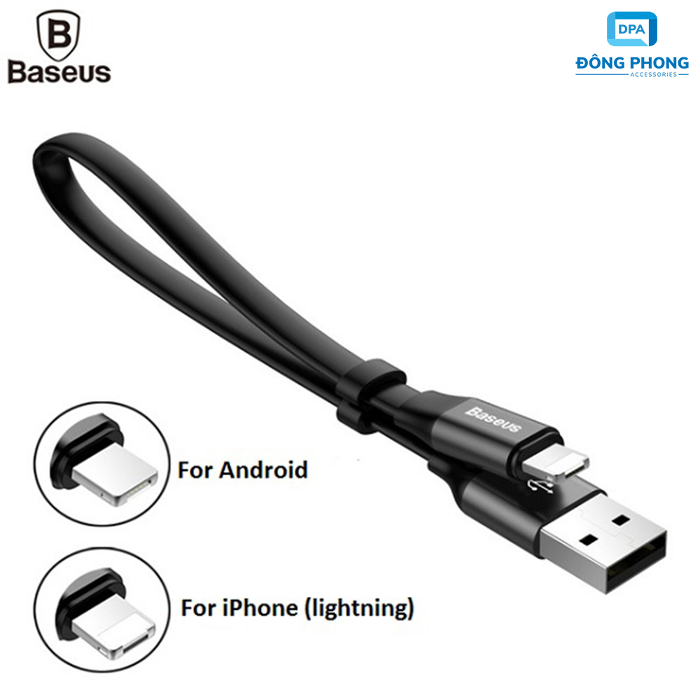 Cáp Ngắn Đa Năng Baseus 2 in 1 Micro USB và Lightning Chính Hãng
