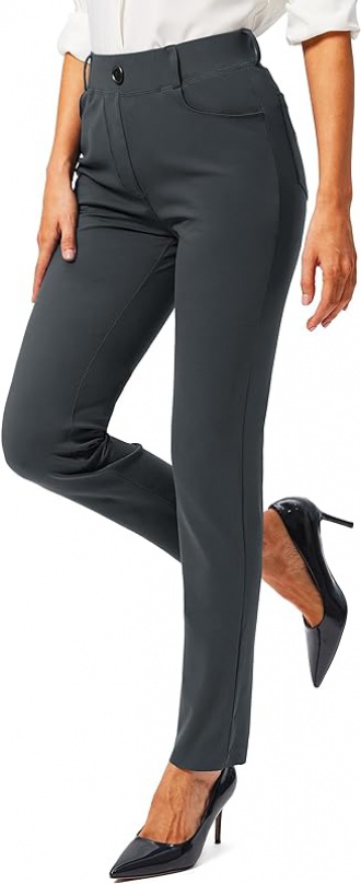  Rammus Womens High Waist Yoga Dress Pants with 5