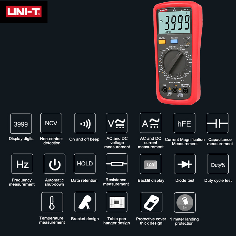 UNI-T%20UT890C%20UT890D+%20Digital%20Multimeter%206000%20Counts%20Current%20AC%20DC%20V%20Capacitance%20Resistance%20Tester%20True%20RMS%20LCD%20Display%20NCV%20-%20Image%203