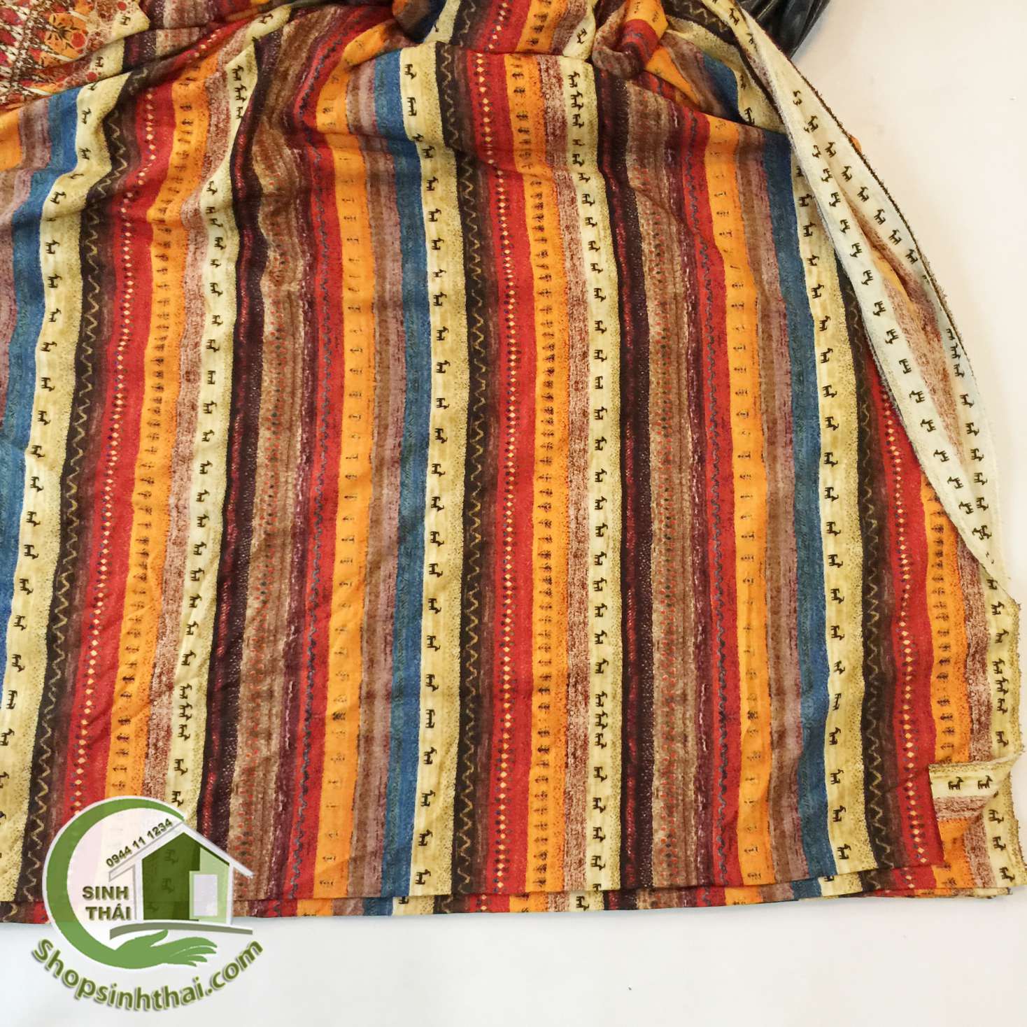 Vải thổ cẩm - vải lụa in hình thổ cẩm [ 1 mét x khổ 155cm ] - Chọn màu