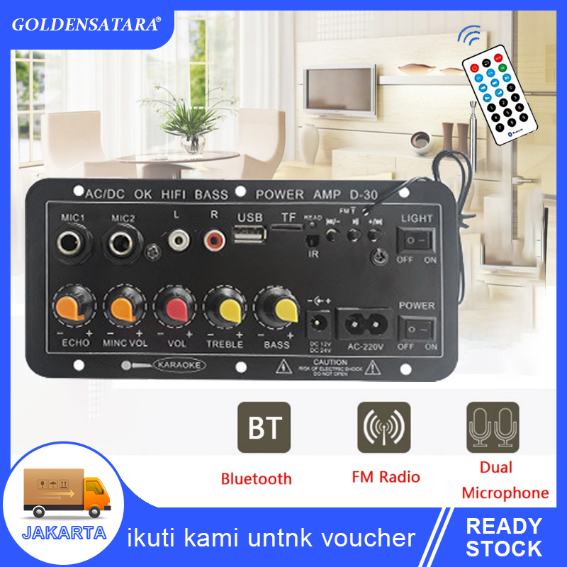 Amplifier Audio Mobil Bluetooth Speaker Audio Karaoke Papan Amplifier