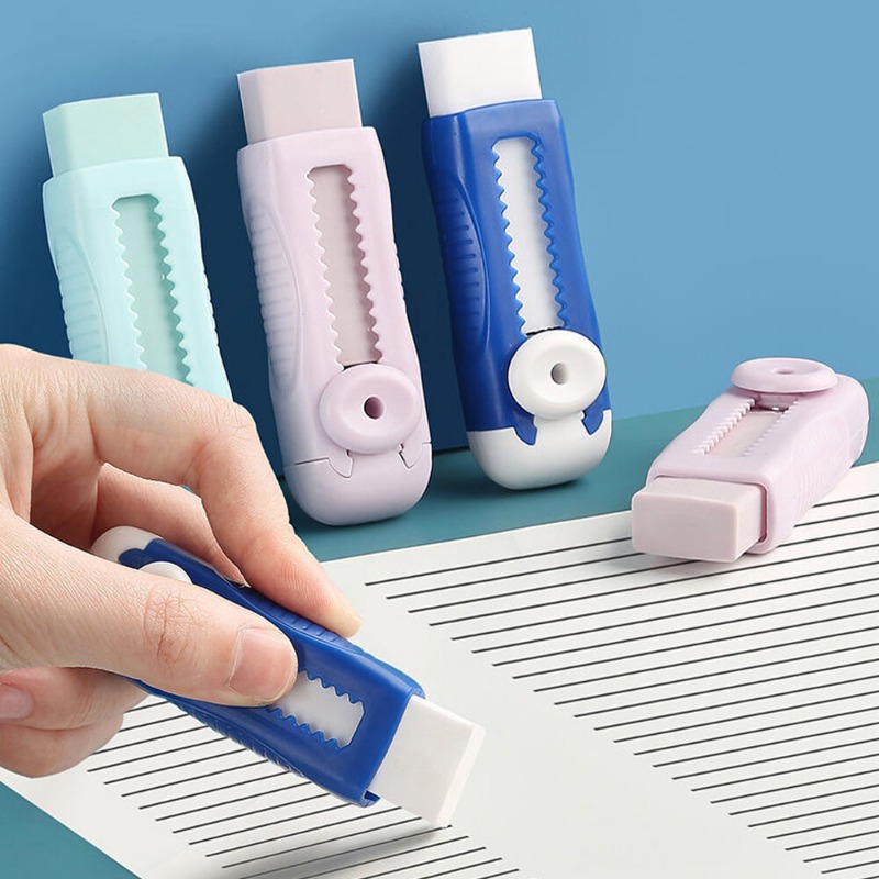 Trẻ em của Push-Pull tẩy sáng tạo căng ra Tẩy bút chì có thể thay thế lõi Push-Pull thiết kế Tẩy bút chì công cụ trẻ em học văn phòng phẩm quà tặng