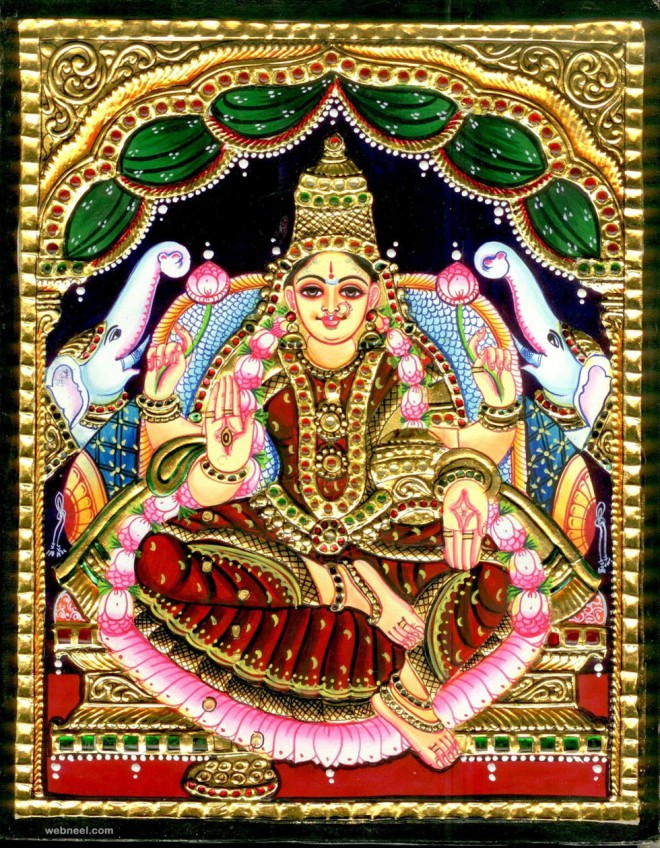 Piece Beautiful Tanjore Painting Poster Home Decoration Fashion Fabric Wall Poster Poster Print More Size