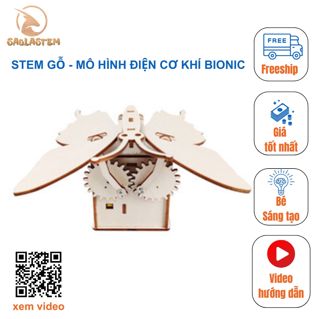 Đồ chơi stem - đồ chơi lắp ráp mô hình điện cơ khí bionic - stem khoa học, giáo dục, trí tuệ.