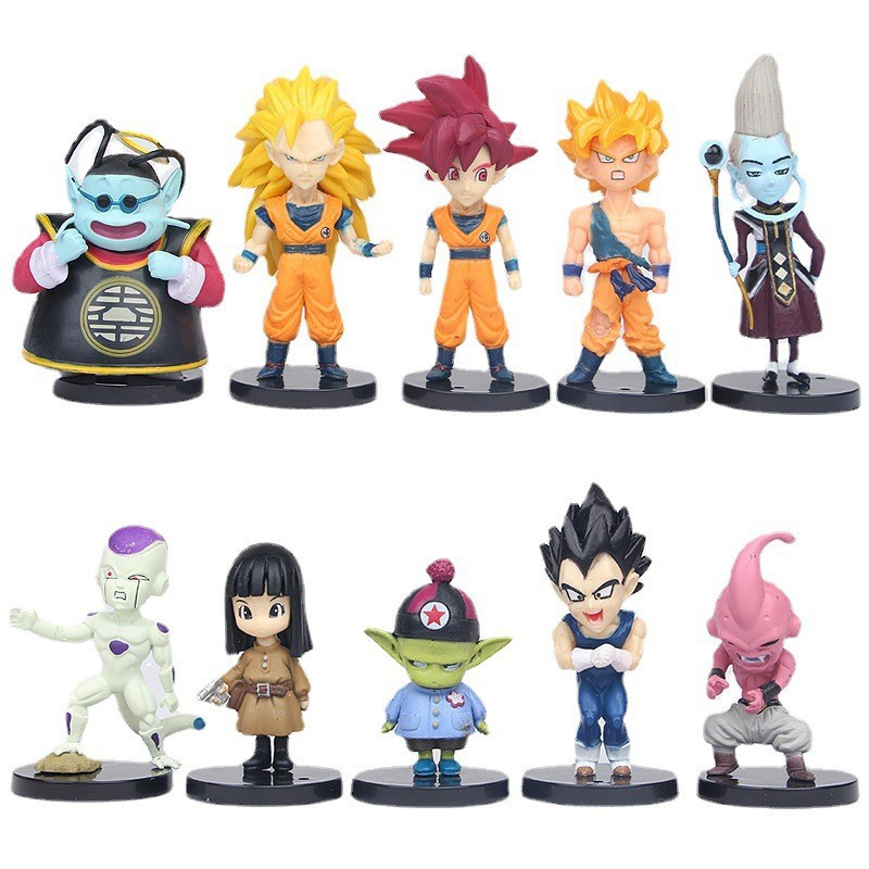 Mô hình dragon ball z, bộ 20 mô hình các vị thần q phiên bản goku vegetavis quỷ wcf, mô hình decor trang trí, quà tặng
