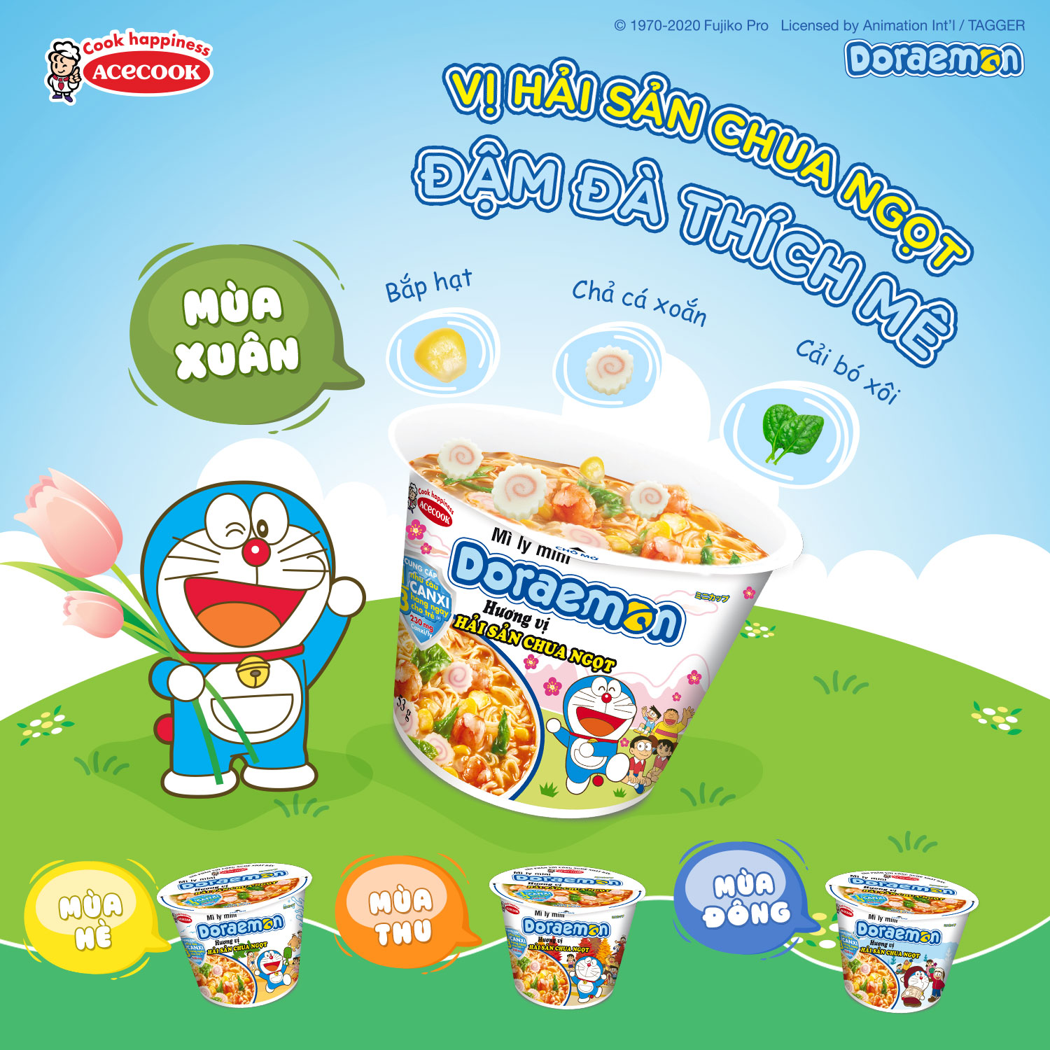 Mì ly Doraemon cho trẻ em