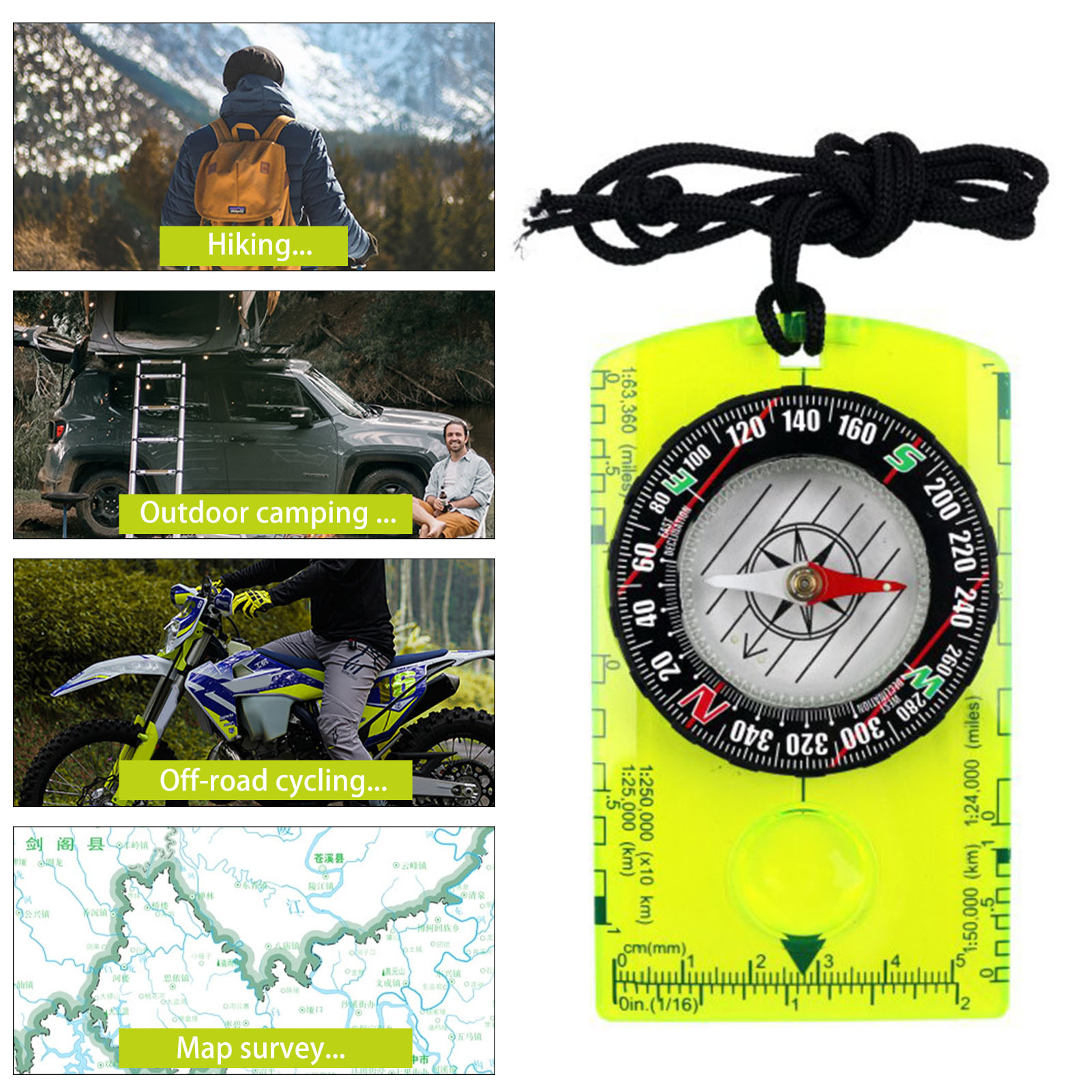 La Bàn Định Hướng không thấm nước la bàn không thấm nước xách tay orienteering Bộ com-pa cho chính xác Navigation 2 cái Kích thước nhỏ gọn độ nhạy cao dễ dàng để đọc cho các hoạt động ngoài trời