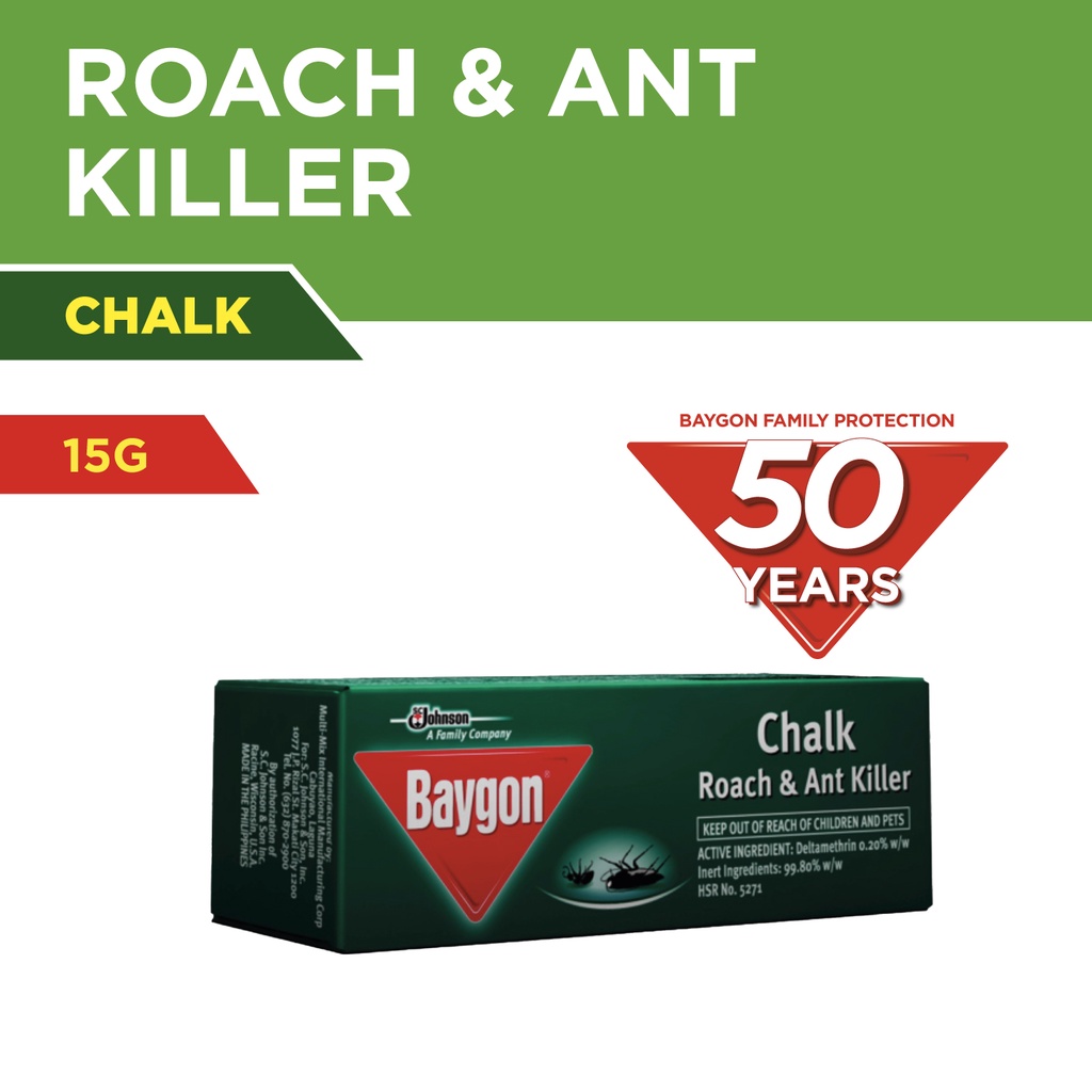 Baygon Roach & Ant Killer - Chalk 15g | Lazada PH