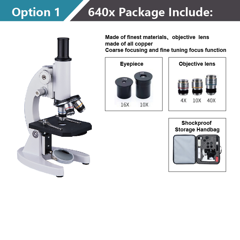 Professional Biological Microscope 640x6000x allmetal with
