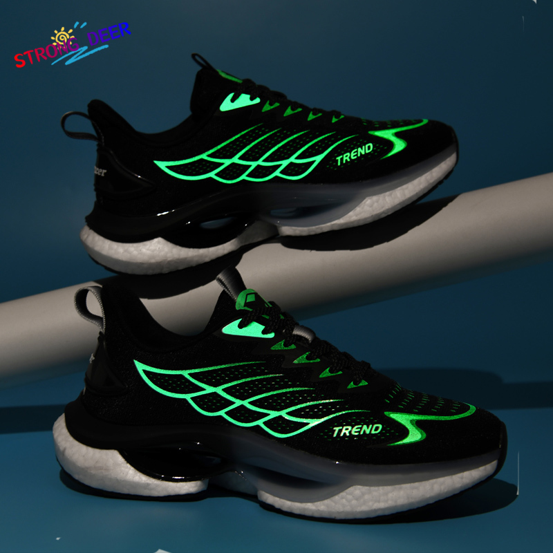 【STRONG DEER】Sneakers Unisex Fashion Shock Absorbing Marathon Running Shoes Sports Shoes Size：39-45