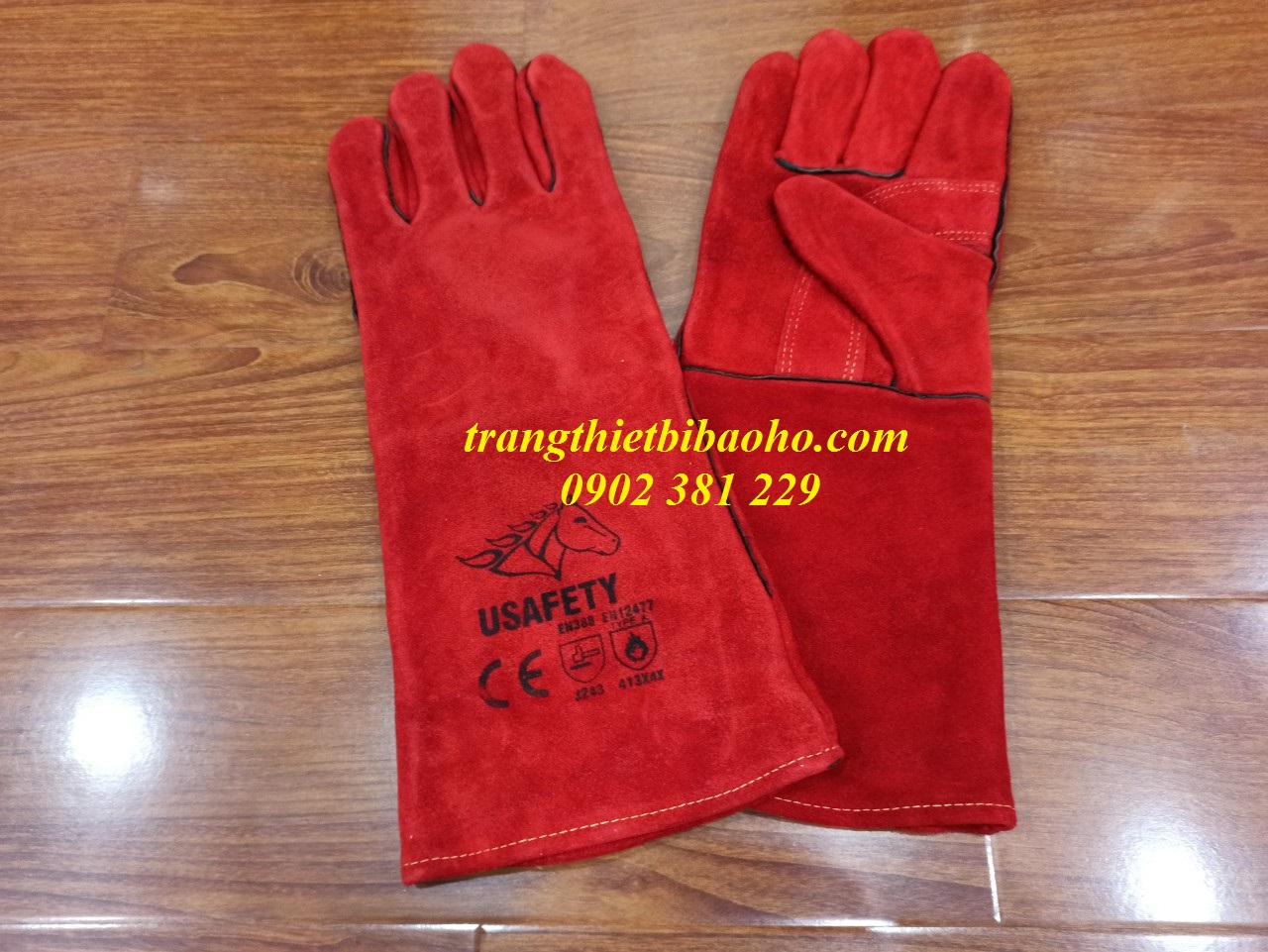 Găng tay da hàn con ngựa usafety l0601, l1602