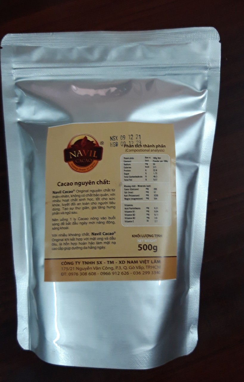 Túi 500gr bột ca cao nguyên chất thơm ngon