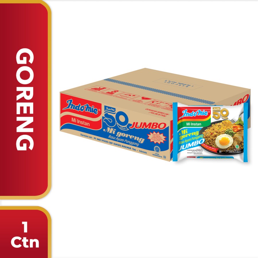 INDOMIE GORENG AYAM PANGGANG JUMBO 127G DUS ISI 24 MI INSTAN HALAL ...