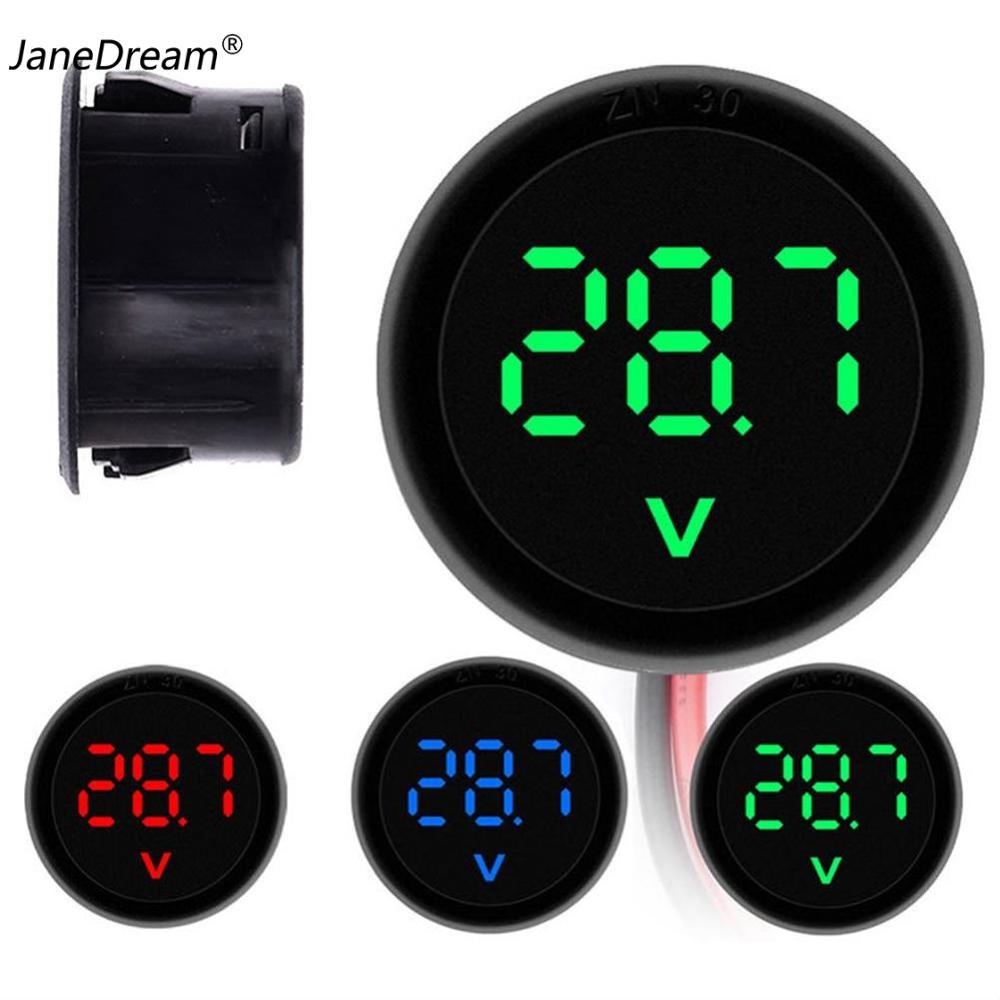 Janedream Màn hình LED kỹ thuật số thông tư hai dây vôn kế dòng điện một chiều Vôn kế kỹ thuật số Đầu hiển thị đảo ngược kết nối bảo vệ DC 4-100V
