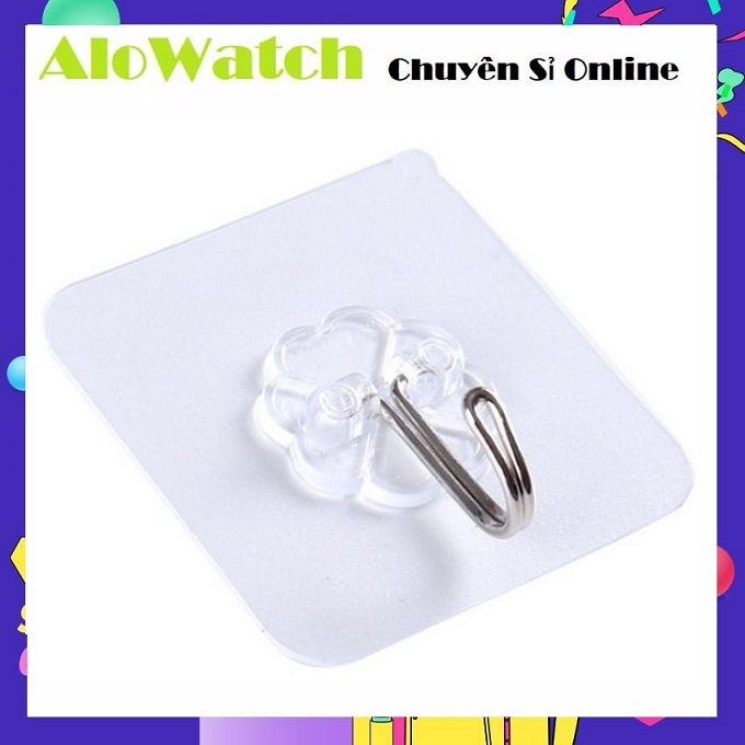 Móc dán tường siêu dính trong suốt chịu lực tốt treo tường chắc chắn 6x6 cm