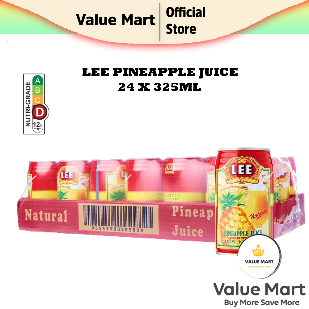 [Free Home Delivery $35] Lee Pineapple Juice (24 x 325ml)-1-3 Working ...