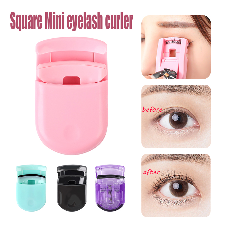 Vuông Mini ABS Kẹp Uốn mi xách tay uốn lông mi Shaper công cụ trang điểm làm đẹp