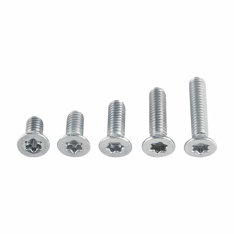 25/50pcs M2.5 M3 M4 304 A2 Stainless Steel Torx Screws Flat Head Countersunk Hex Sockets