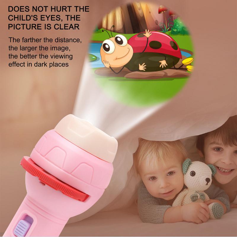 【linfang store】Flashlight Projector Kids Baby Novel Toys For Children Sleeping Story Book Torch Lamp Education Toy Holiday Gift.