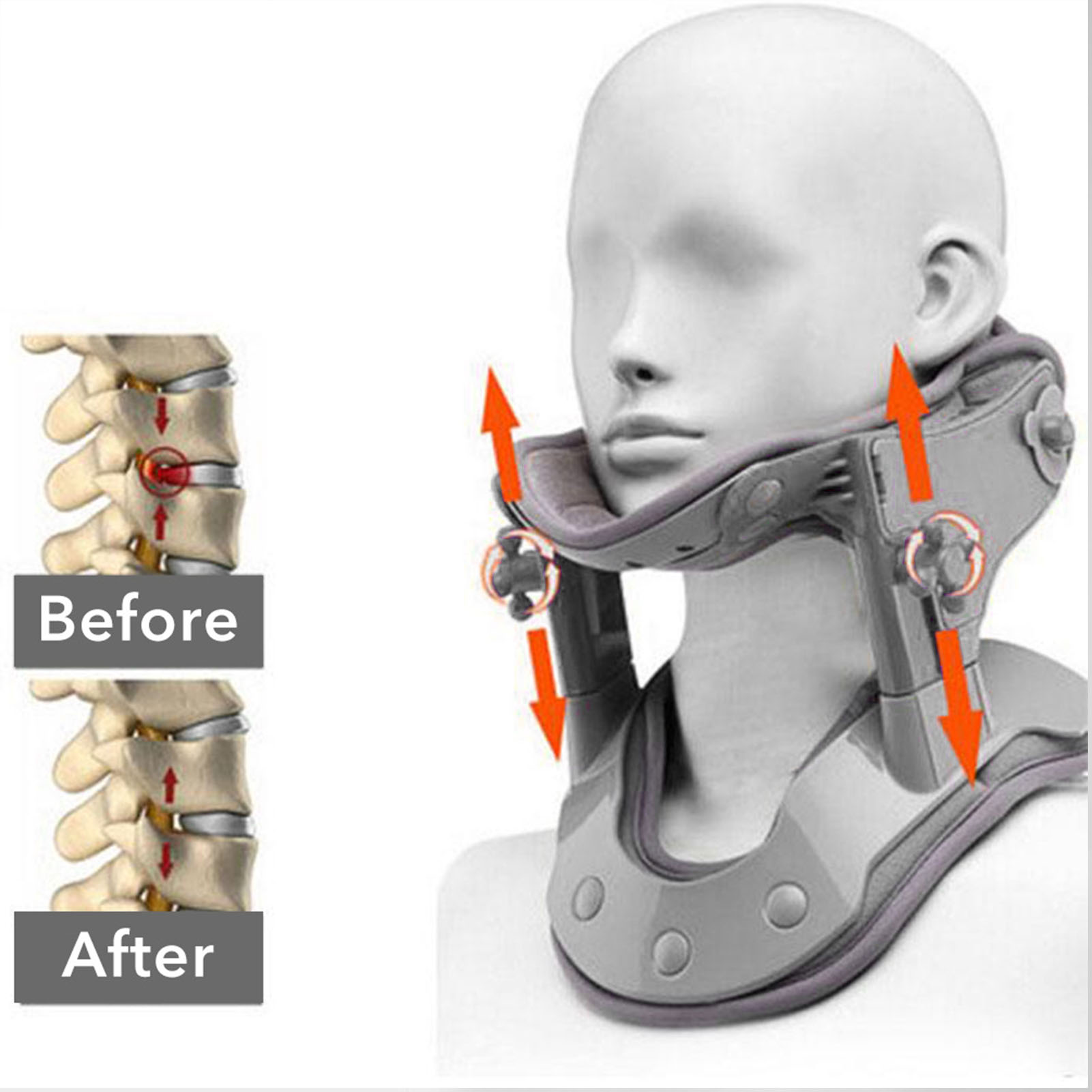 [MeiBoAll] Cervical Neck Traction Device Adjustable Household Electric Hot Compress Neck Stretcher