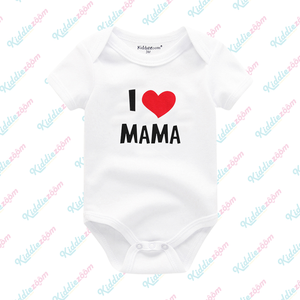 2 Bộ áo liền quần Kiddiezoom hoạ tiết chữ dễ thương thời trang mùa hè cho trẻ sơ sinh 0-12 tháng tuổi - INTL