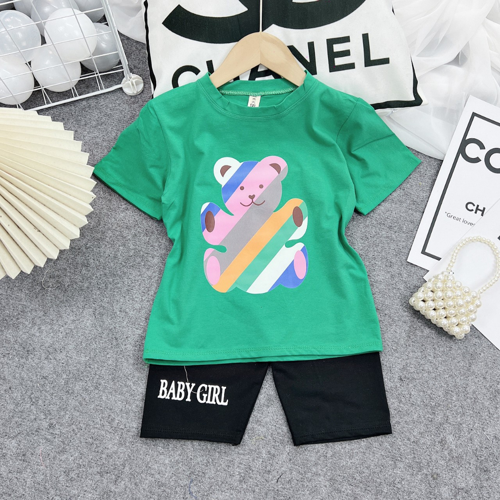 Đồ bộ bé gái quần lửng 4 Màu