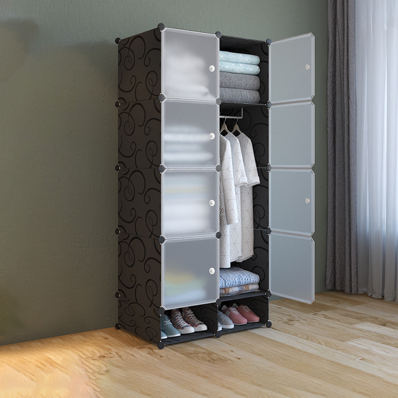 YONUO Simple wardrobe storage assembly plastic storage cabinet modern simple wardrobe storage bedroom wardrobe