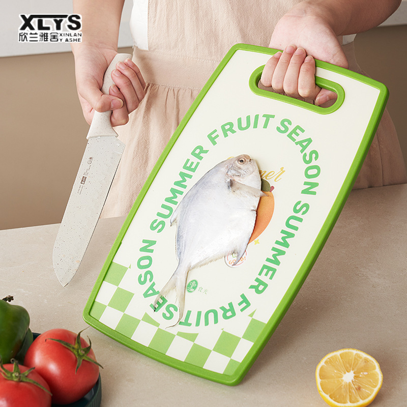 cutting board, food grade plastic chopping board, kitchen antibacterial and mildew-proof double-sided cutting board, cutting board