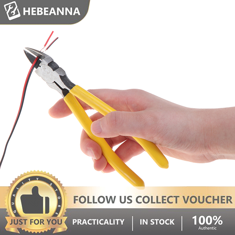 Hebeanna Kìm cắt cạnh cắt phẳng 6 inch Kìm Cắt Kìm cắt dây tay cầm PVC