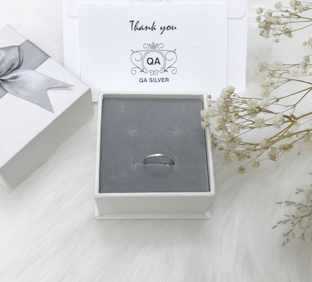 Nhẫn bạc 925 trơn bản rộng nam nữ dày to tối giản 1.5mm S925 MINIMAL QA SILVER Ring RI191101