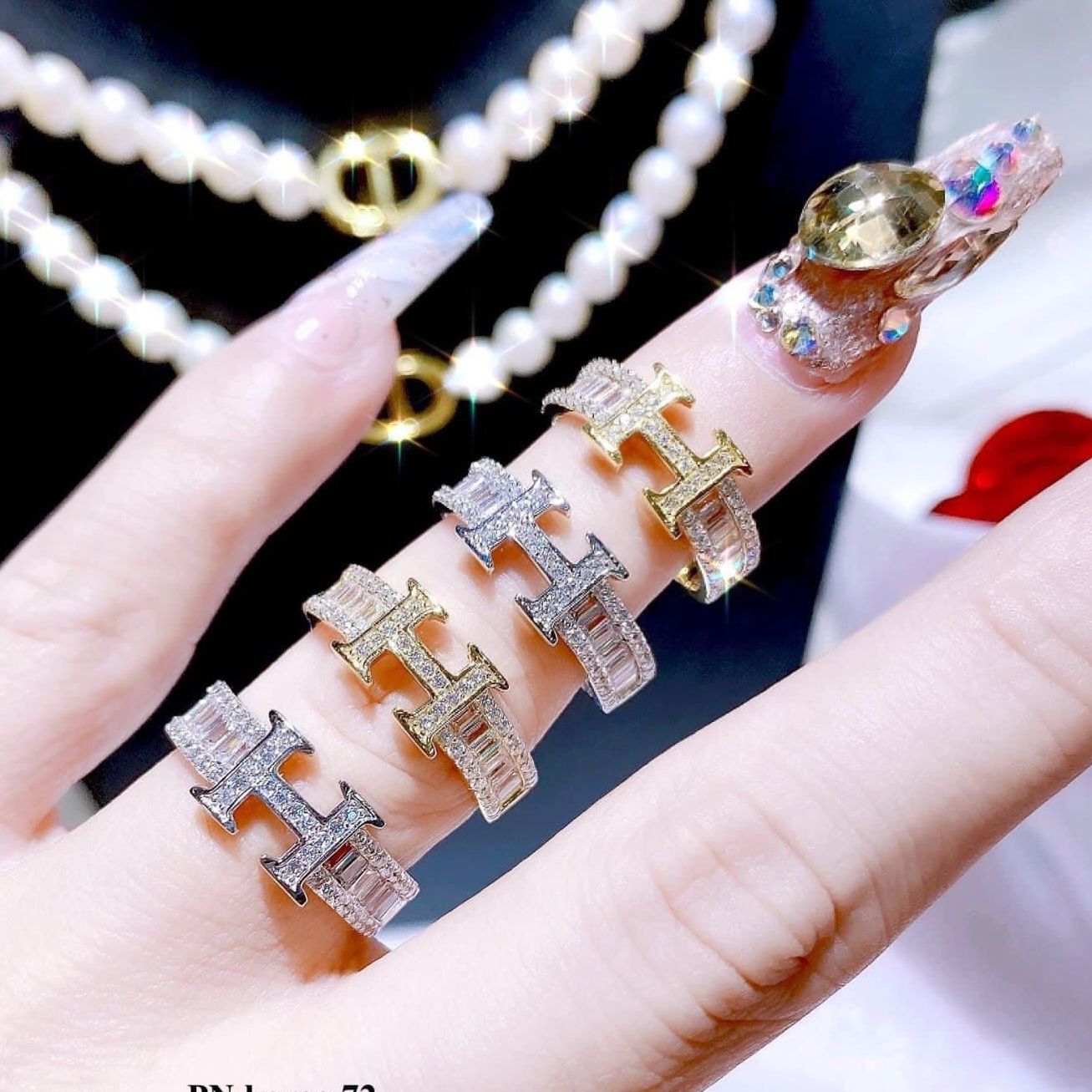 [HCM]Nhẫn bạch kim nữ nhẫn nữ đá pha lê sang trọng lấp lánh thiết kế đơn giản tinh tế sang trọng xinh đẹp Trang Sức Gami N035 - dùng đi tiệc cực kì sang chảnh đeo đi chơi đi đám cưới cực xinh CAM KẾT KHÔNG ĐEN