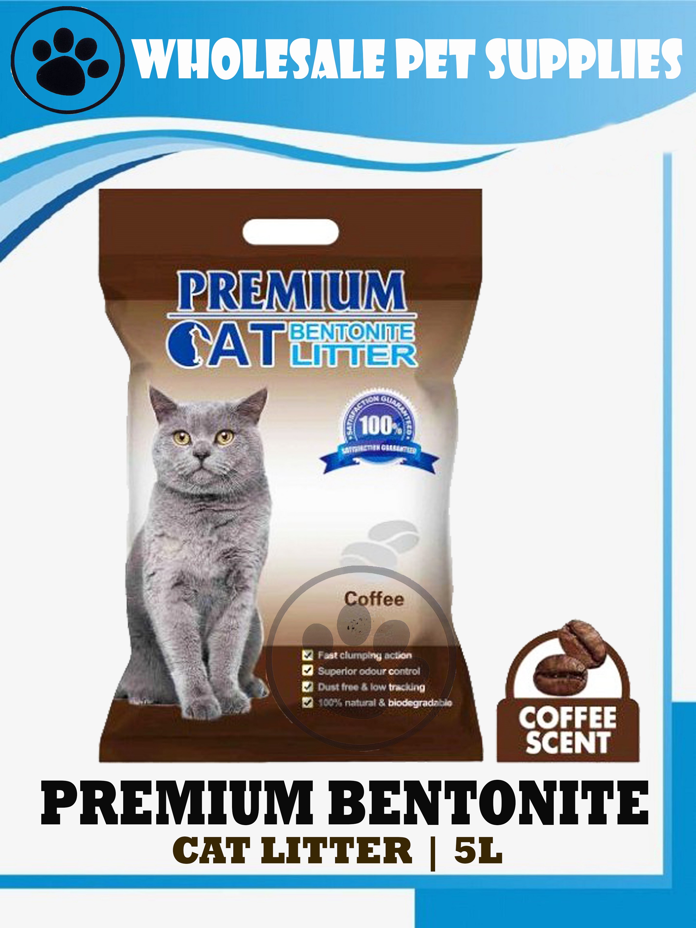 Premium Bentonite Cat Litter Sand COFFEE Scent 5L Lazada PH