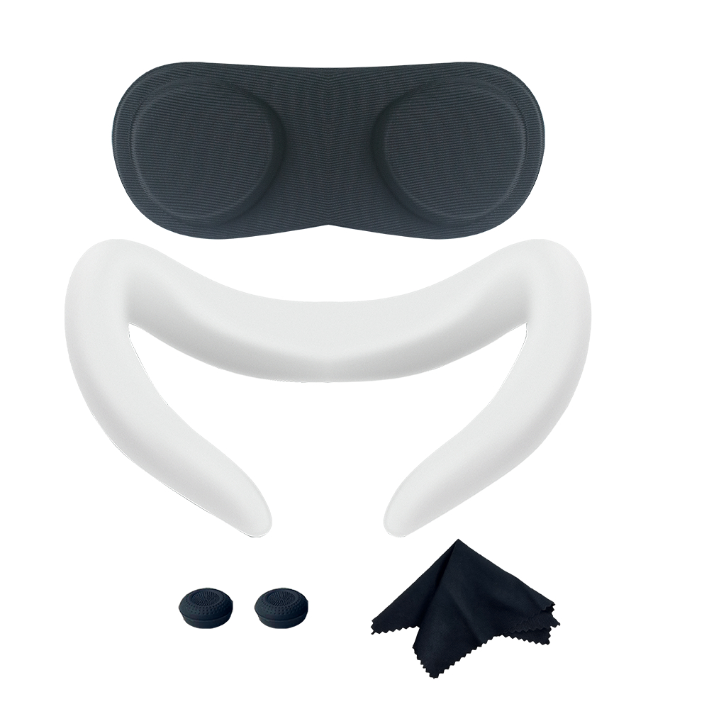 Cho Meta Quest 3 tai nghe VR đầu Miếng lót mắt tay cầm nắm Mũ chụp nút Nắp đậy ống kính vải lau kính VR phụ kiện